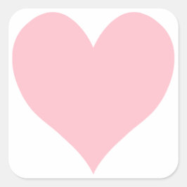 Cute Pink Heart Vierkante Sticker