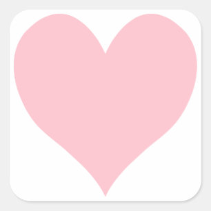 Cute Pink Heart Vierkante Sticker