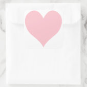 Cute Pink Heart Vierkante Sticker (Tas)