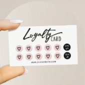 Cute Pink Hearts Beauty Salon Spa Loyalty