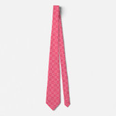 Cute Pink Hearts Circles and Squares Pattern Stropdas (Voorkant)
