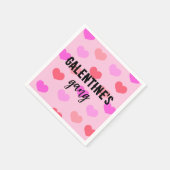Cute Pink Hearts Galentines Day Custom Servet (Hoek)