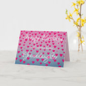 Cute Pink Hearts Granddochter Birthday Card Kaart (Gele Bloem)