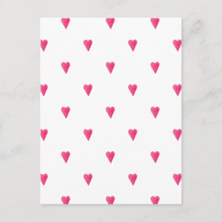Cute Pink Hearts Love Card. Briefkaart