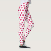 Cute Pink Hearts Love Patroon Leggings (Rechts)