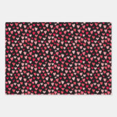 Cute Pink Hearts Love Valentijnsdag Patronen Inpakpapier Vel (Voorkant)
