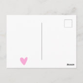 Cute Pink Hearts Patroon | Baby shower Hartelijk d Briefkaart (Achterkant)
