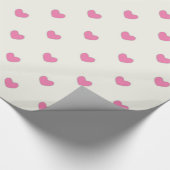 Cute Pink Hearts Patroon Cadeaupapier (Hoek)