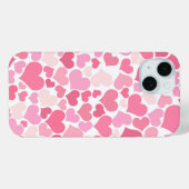 Cute Pink Hearts Patroon Case-Mate iPhone Case (Achterkant (horizontaal))