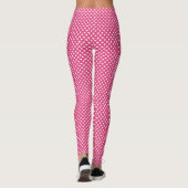 Cute Pink Hearts Patroon Leggings (Achterkant)