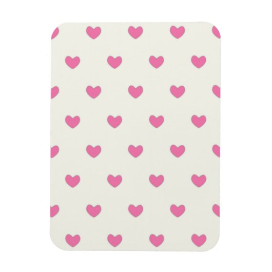Cute Pink Hearts Patroon Magneet (Verticaal)