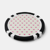 Cute Pink Hearts Patroon Pokerchips (Enkel)