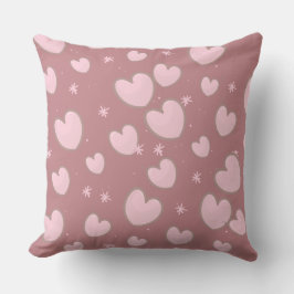 Cute Pink Hearts Sierkussen