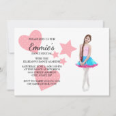 Cute Pink Hearts Stars Dance Overweging Foto nodig Kaart (Voorkant)