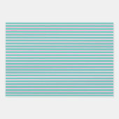 Cute Pink Hearts & Stripes Pattern Waterverf Inpakpapier Vel (Voorkant 3)