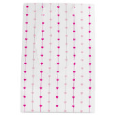 Cute Pink Hearts Valentijn Gift Bag Medium Cadeauzakje (Achterkant)