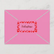 Cute Pink Hearts Valentijnsdag Envelope Style