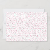 Cute Pink Hearts Valentijnsdag Fotokaarten Feestdagenkaart (Achterkant)