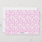 Cute Pink Hearts Valentijnsdag Fotokaarten Feestdagenkaart (Achterkant)