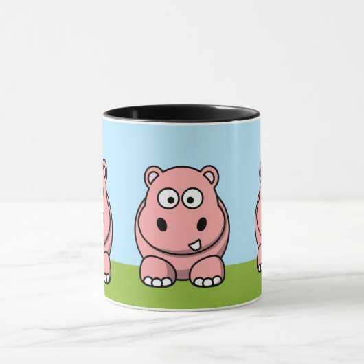 Cute Pink Hippo Mok (Midden)
