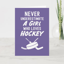 Cute Pink Hockey Cards For Girls For Kids Player Kaart