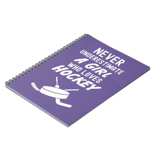 Cute Pink Hockey Gifts For Girls For Kids Lover Notitieboek (Linkerzijde)