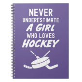 Cute Pink Hockey Gifts For Girls For Kids Lover Notitieboek (Voorkant)