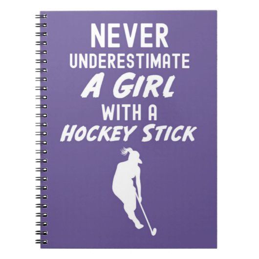 Cute Pink Hockey Gifts For Girls Sport Player Kids Notitieboek (Voorkant)