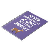 Cute Pink Horse Gifts For Baby Girls Kids Farm Notitieboek (Linkerzijde)