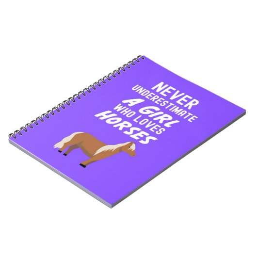 Cute Pink Horse Gifts For Baby Girls Kids Lover    Notitieboek (Linkerzijde)