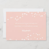 Cute Pink Hot Air Ballon Baby shower Bedankkaart (Achterkant)