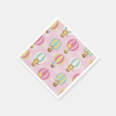 Cute Pink Hot Air Ballonpapier Servet (Hoek)