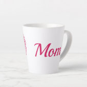 Cute Pink I love you Heart Moederdag Gift Latte Mok (Rechterhoek)