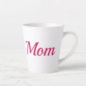 Cute Pink I love you Heart Moederdag Gift Latte Mok (Rechts)