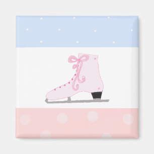 Cute Pink Ice Schaats Magneet
