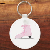 Cute Pink Ice Schaats Sleutelhanger (Voorkant)