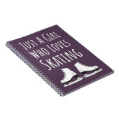 Cute Pink Ice Skating Gifts Skater Cool Girls Kids Notitieboek (Rechterzijde)