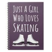Cute Pink Ice Skating Gifts Skater Cool Girls Kids Notitieboek (Voorkant)