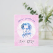 Cute Pink Jane Eyre Portrait Reader Ik trouwde hem Briefkaart (Staand voorkant)