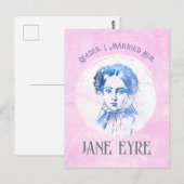 Cute Pink Jane Eyre Portrait Reader Ik trouwde hem Briefkaart (Voorkant / Achterkant)