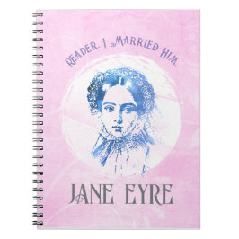 Cute Pink Jane Eyre Portrait Reader Ik trouwde hem Notitieboek