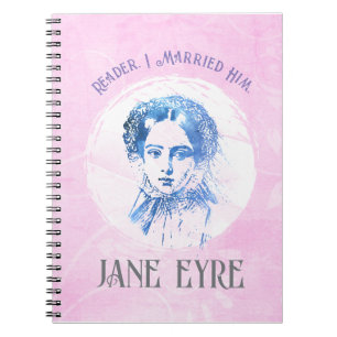 Cute Pink Jane Eyre Portrait Reader Ik trouwde hem Notitieboek