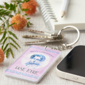 Cute Pink Jane Eyre Portrait Reader Ik trouwde hem Sleutelhanger (Voorkant Rechts)