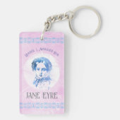 Cute Pink Jane Eyre Portrait Reader Ik trouwde hem Sleutelhanger (achterkant)