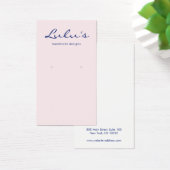 Cute Pink Jewelry Earring Display Visitekaartje (Bureau)