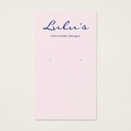 Cute Pink Jewelry Earring Display Visitekaartje