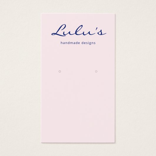 Cute Pink Jewelry Earring Display Visitekaartje (Voorkant)