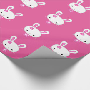 Cute Pink Kawaii Bunny Cadeaupapier