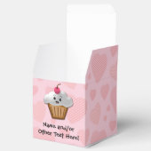 Cute Pink Kawaii Happy Face Cupcake Girls Bedankdoosjes (Geopend)