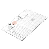 Cute Pink Kawaii Planet & Moons Baby shower Games Notitieblok (Schuin)